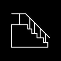 Treppe Linie invertiert Symbol Design vektor
