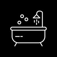 Badewanne Linie invertiert Symbol Design vektor