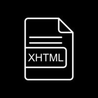 xhtml Datei Format Linie invertiert Symbol Design vektor