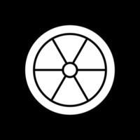 Farbe Rad Glyphe invertiert Symbol Design vektor