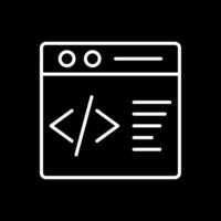 Webseite Codes Linie invertiert Symbol Design vektor
