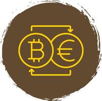 bitcoin växlare linje lutning ikon design vektor