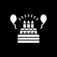 Geburtstag Glyphe invertiert Symbol Design vektor