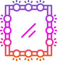 Spiegel Linie Gradient Symbol Design vektor