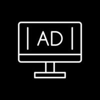 företag reklam linje omvänd ikon design vektor