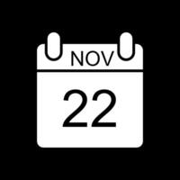 November Glyphe invertiert Symbol Design vektor