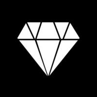 Diamant Glyphe invertiert Symbol Design vektor