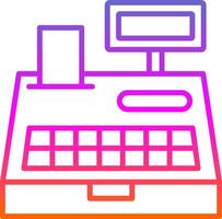 Kasse registrieren Linie Gradient Symbol Design vektor