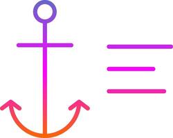 Anker Linie Gradient Symbol Design vektor