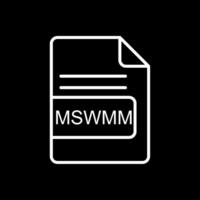 mswmm fil formatera linje omvänd ikon design vektor