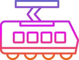 Straßenbahn Linie Gradient Symbol Design vektor