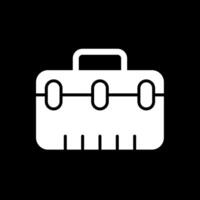 Koffer Glyphe invertiert Symbol Design vektor