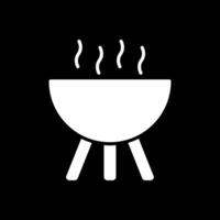 Grill Grill Glyphe invertiert Symbol Design vektor