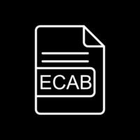 ecab Datei Format Linie invertiert Symbol Design vektor