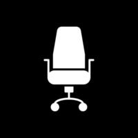 Stuhl Glyphe invertiert Symbol Design vektor