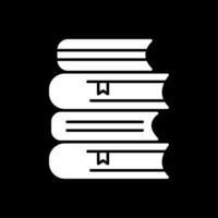Bücher Glyphe invertiert Symbol Design vektor