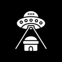 UFO Glyphe invertiert Symbol Design vektor