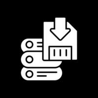 speichern Daten Glyphe invertiert Symbol Design vektor