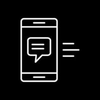Handy, Mobiltelefon App Linie invertiert Symbol Design vektor