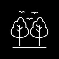 Wald Linie invertiert Symbol Design vektor