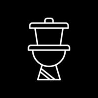 Toilette Linie invertiert Symbol Design vektor