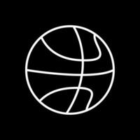 Basketball Linie invertiert Symbol Design vektor