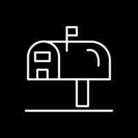 Briefkasten Linie invertiert Symbol Design vektor