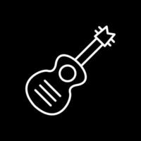 Gitarre Linie invertiert Symbol Design vektor