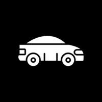Taxi Glyphe invertiert Symbol Design vektor