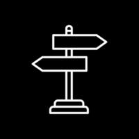 Straße Zeichen Linie invertiert Symbol Design vektor