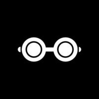 Brille Glyphe invertiert Symbol Design vektor