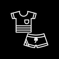 sportkläder linje omvänd ikon design vektor