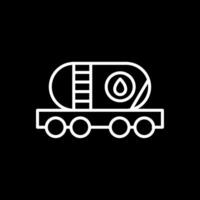 Öl Panzer Linie invertiert Symbol Design vektor