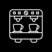Kaffee Maschine Linie invertiert Symbol Design vektor
