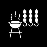 Grill Glyphe invertiert Symbol Design vektor