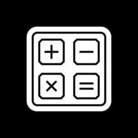 Taschenrechner Glyphe invertiert Symbol Design vektor