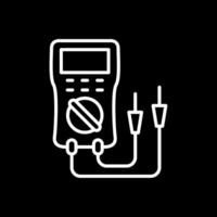 multimeter linje omvänd ikon design vektor