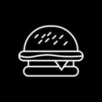 burger linje omvänd ikon design vektor