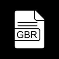 gbr Datei Format Glyphe invertiert Symbol Design vektor