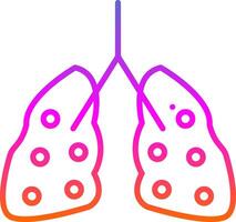 pulmonology linje lutning ikon design vektor