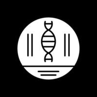 DNA Strand Glyphe invertiert Symbol Design vektor