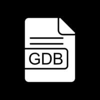 gdb Datei Format Glyphe invertiert Symbol Design vektor