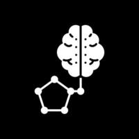 künstlich Intelligenz Glyphe invertiert Symbol Design vektor