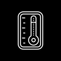 Thermometer Linie invertiert Symbol Design vektor