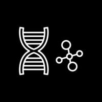 DNA Linie invertiert Symbol Design vektor