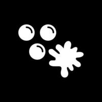 Paintballs Glyphe invertiert Symbol Design vektor