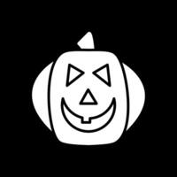 Halloween Kürbis Glyphe invertiert Symbol Design vektor