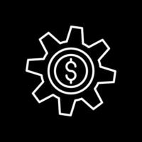 Geld Verwaltung Linie invertiert Symbol Design vektor