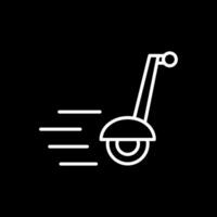 Segway Linie invertiert Symbol Design vektor