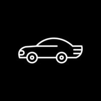 Auto Linie invertiert Symbol Design vektor